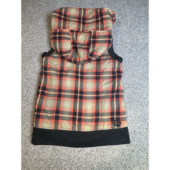 Burton DryRide Full Zip Hooded Plaid Vest Women's Size Medium Flannel Lined - Picture 8 of 9